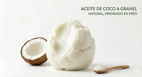 Aceite de coco virgen 100 por ciento puro prensado en frío formato mayorista BioGranel